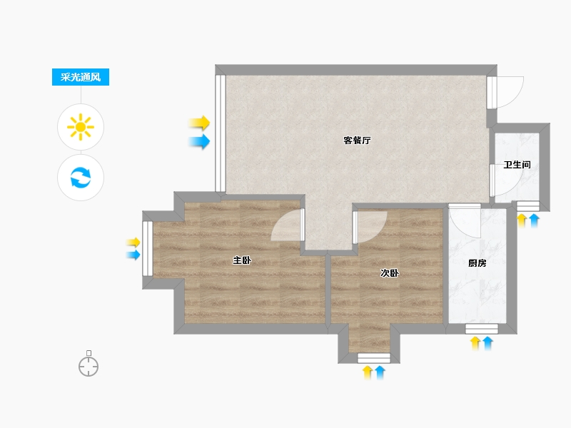 四川省-成都市-东城美地-47.20-户型库-采光通风