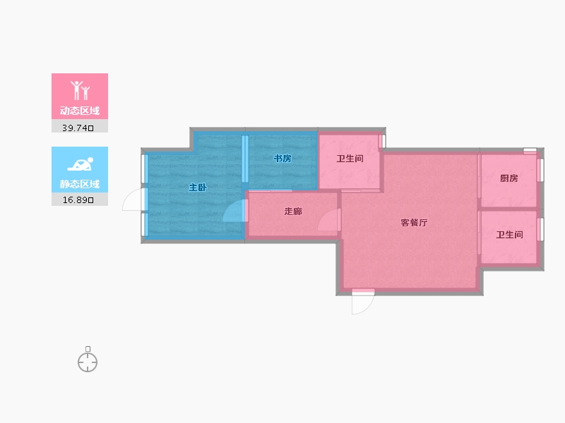 上海-上海市-东渡海派青城-50.87-户型库-动静分区