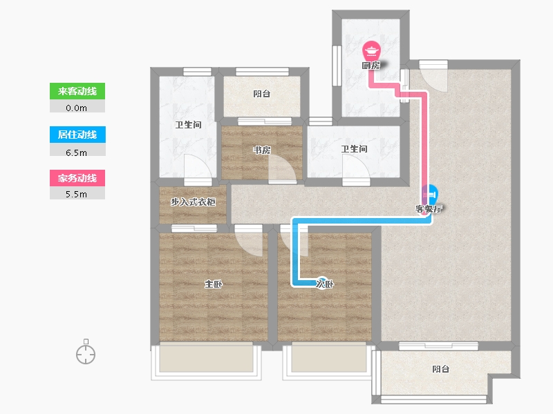 陕西省-西安市-世园林逸-81.30-户型库-动静线