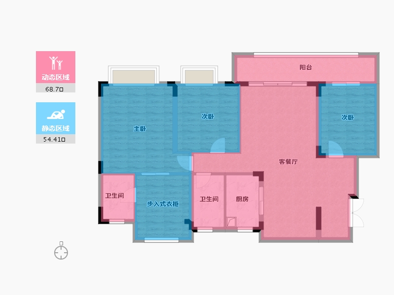 安徽省-宣城市-瑞泰华府-101.60-户型库-动静分区