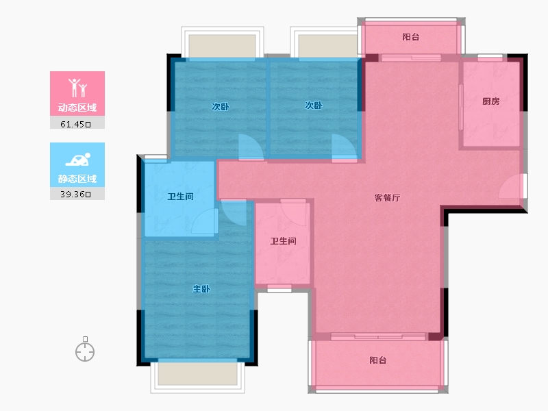 江西省-吉安市-凤凰壹号-91.00-户型库-动静分区