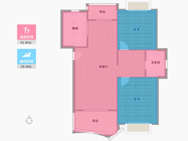 上海-上海市-丽都成品-84.26-户型库-动静分区