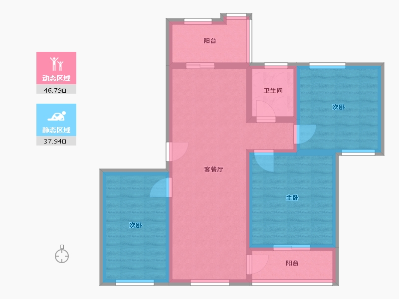 江西省-南昌市-麦园小区-93.00-户型库-动静分区