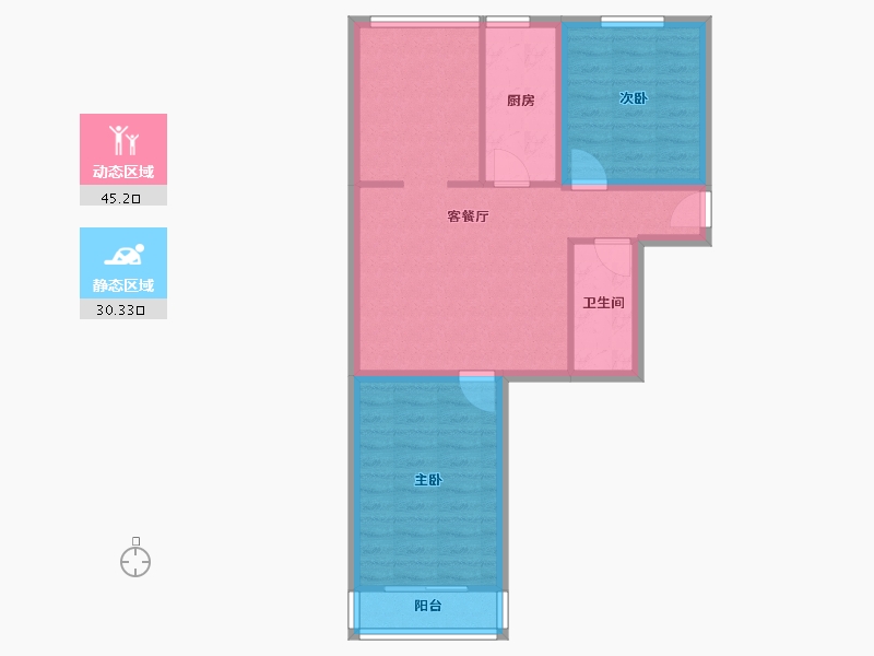 天津-天津市-金凤里(北辰)-67.48-户型库-动静分区