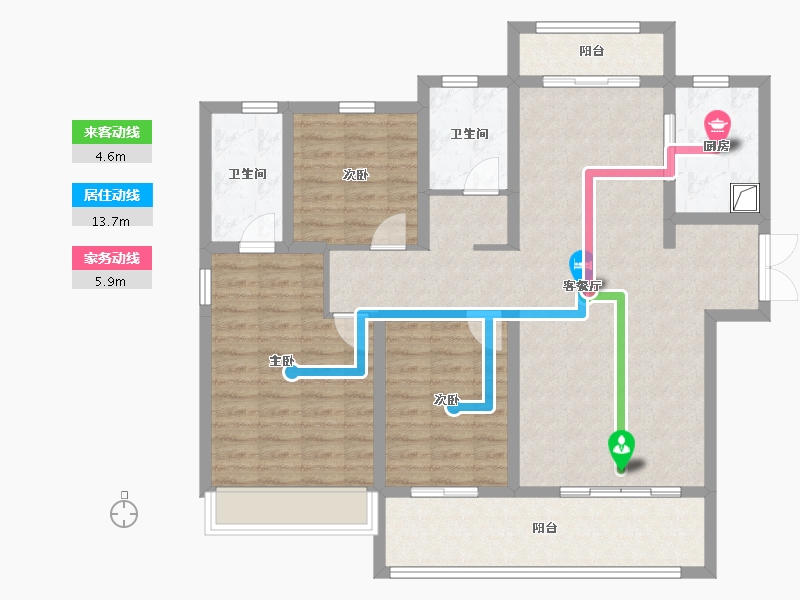 河南省-安阳市-泰和府-128.00-户型库-动静线