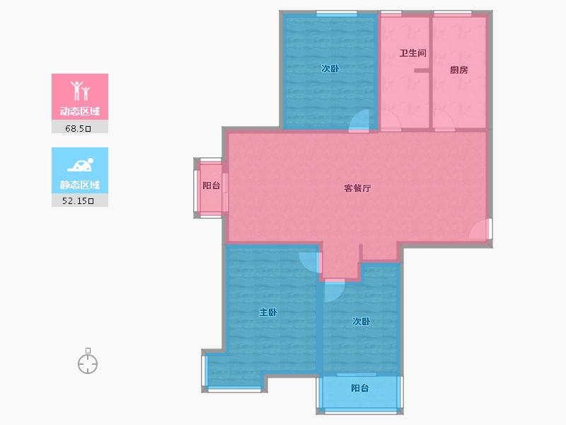 河南省-郑州市-绿洲云顶-108.96-户型库-动静分区