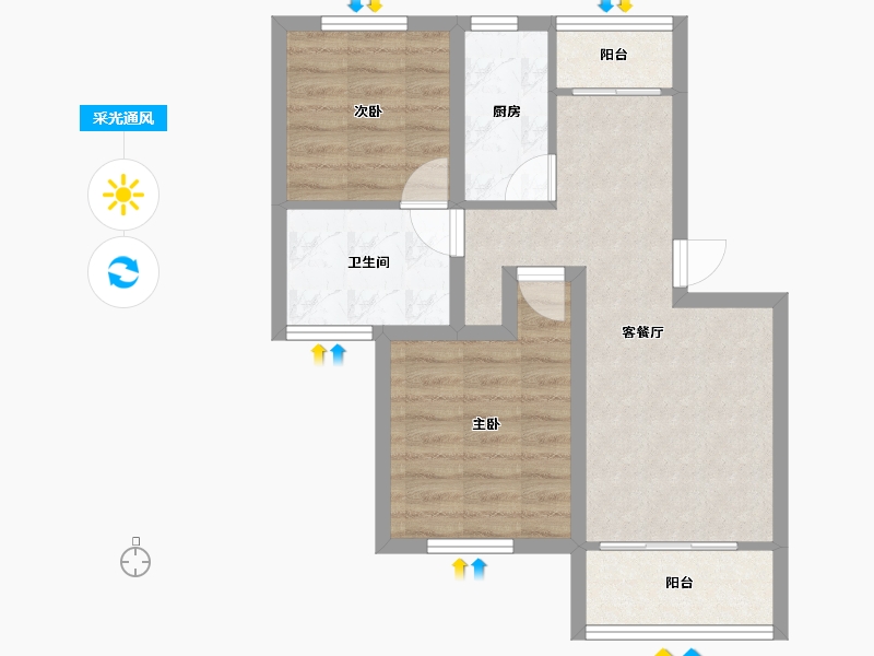 上海-上海市-浦东新区金顺佳苑-57.15-户型库-采光通风