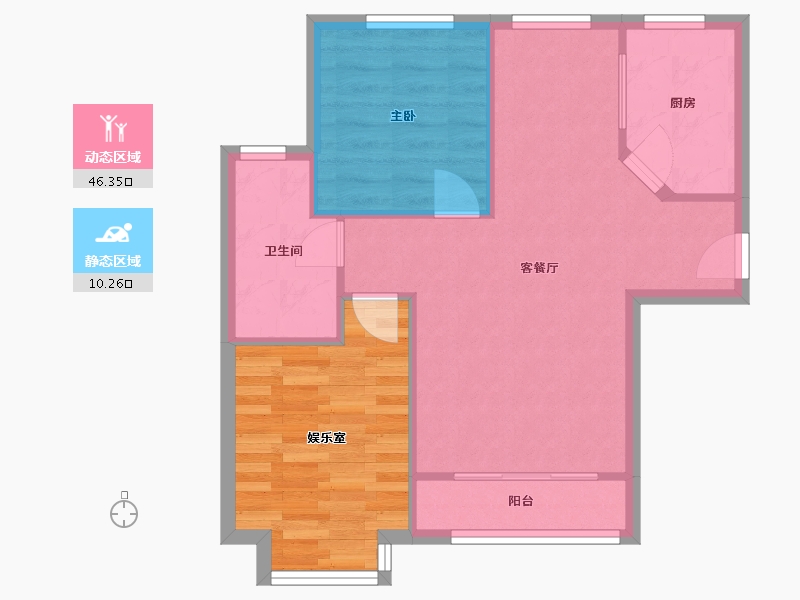 北京-北京市-中建国际港-62.38-户型库-动静分区