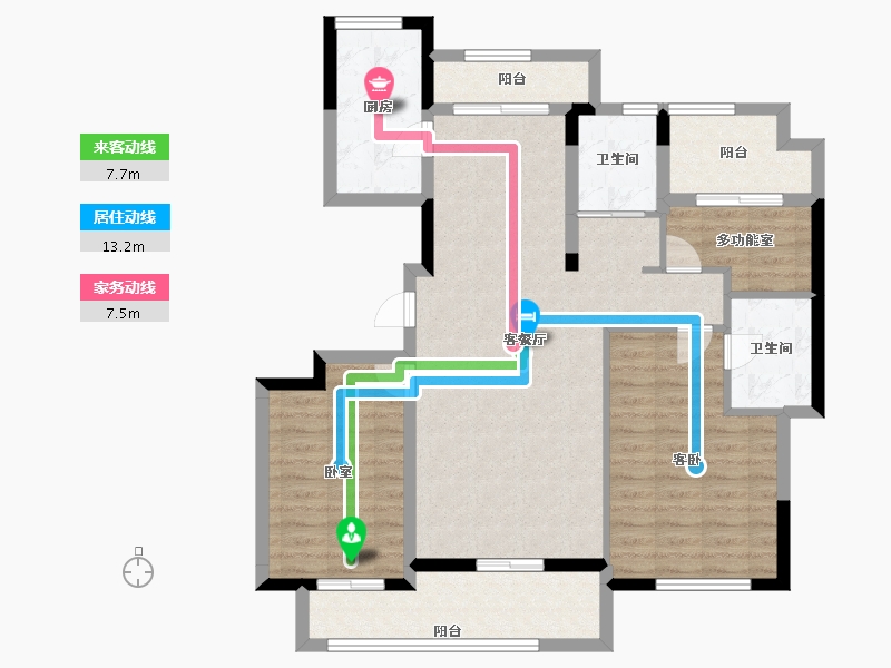 安徽省-池州市-太平鸟西湖家园-97.00-户型库-动静线