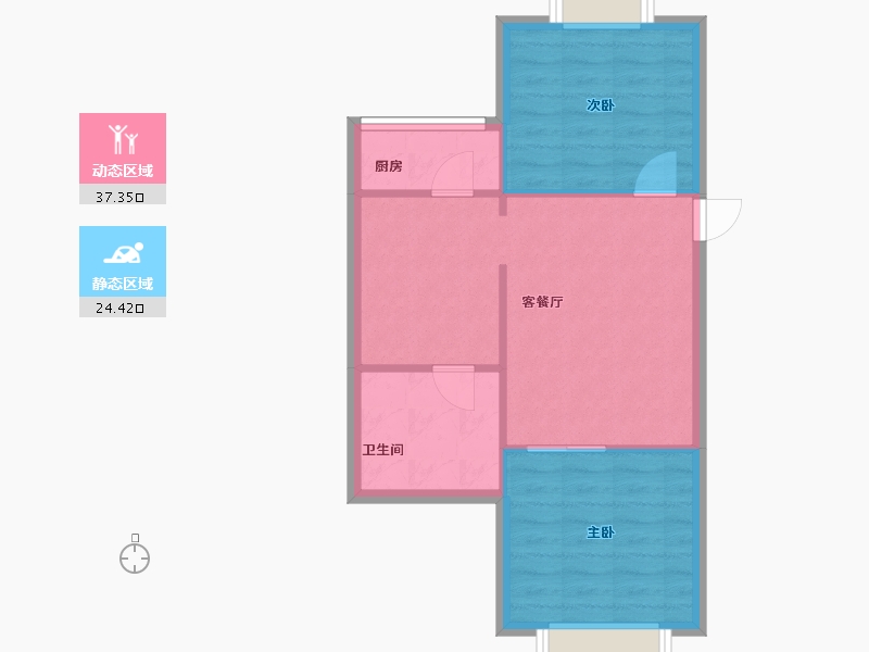 河北省-唐山市-祥富里-56.04-户型库-动静分区