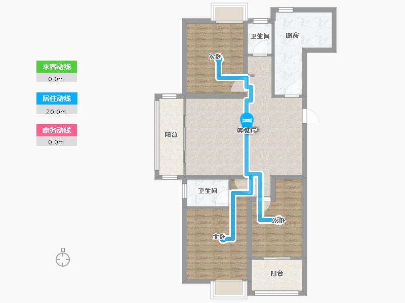 山东省-潍坊市-德润左岸绿洲-93.71-户型库-动静线