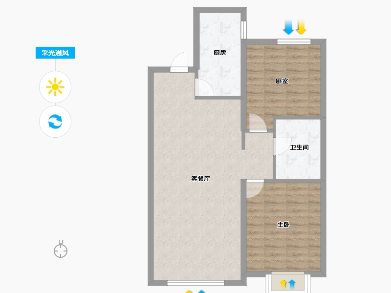 黑龙江省-哈尔滨市-融创城领域-71.21-户型库-采光通风