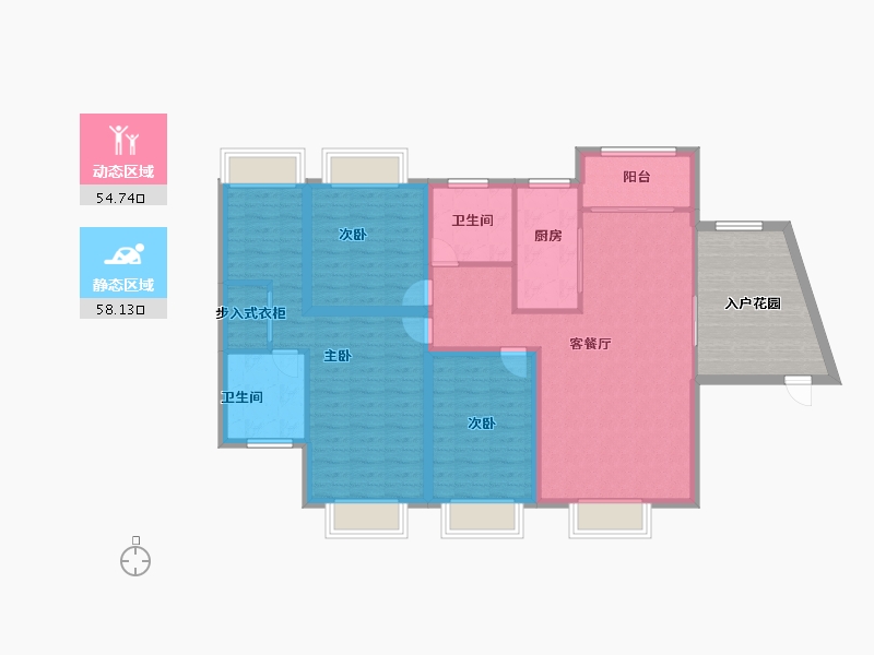 广东省-珠海市-荣景园-113.59-户型库-动静分区