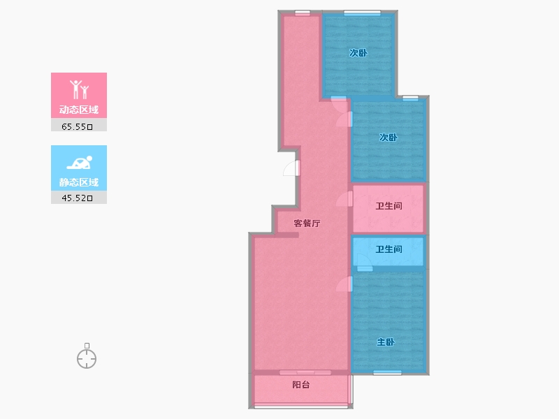 河北省-邯郸市-南湖丽景-98.40-户型库-动静分区