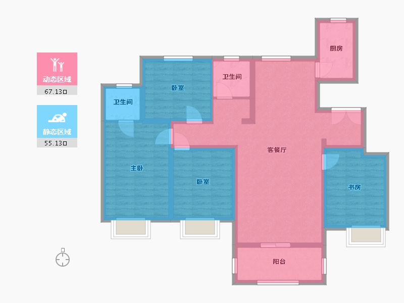 江西省-抚州市-名门御府-108.56-户型库-动静分区