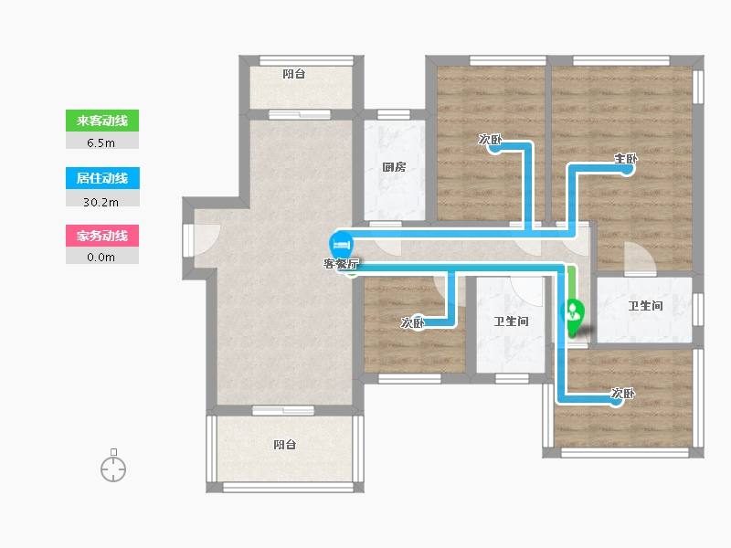 广西壮族自治区-南宁市-保利领袖前程-80.00-户型库-动静线