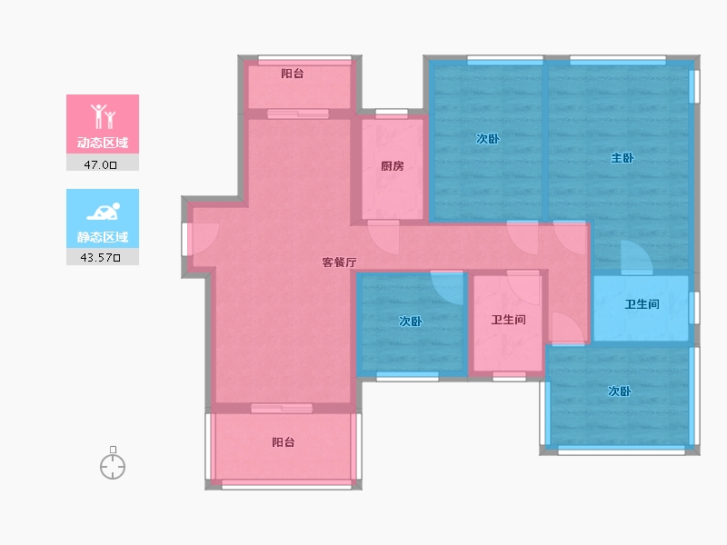 广西壮族自治区-南宁市-保利领袖前程-80.00-户型库-动静分区