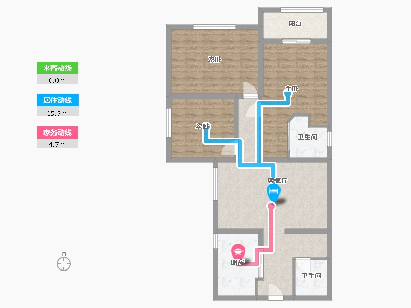 江苏省-南京市-月光广场-104.26-户型库-动静线