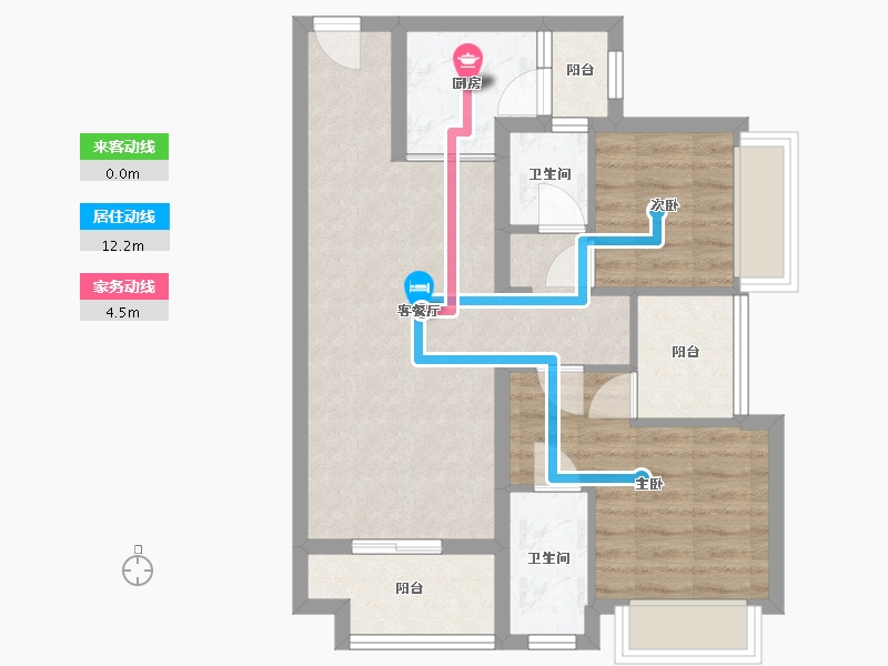 广东省-深圳市-勤诚达正大城-72.00-户型库-动静线