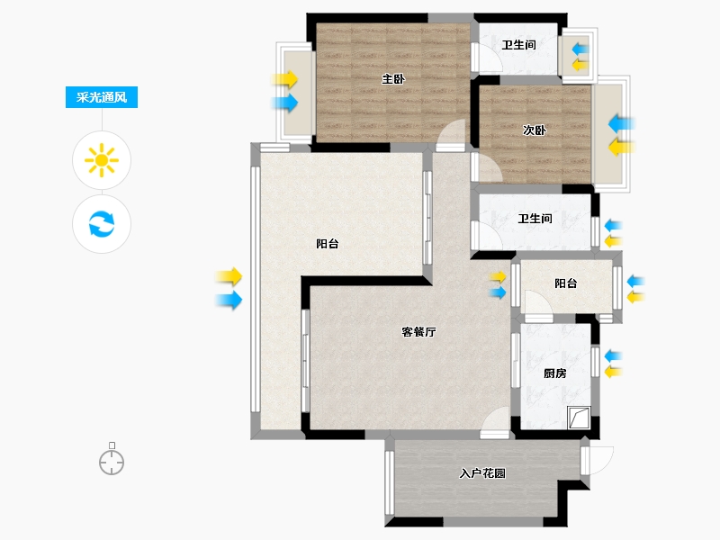 广东省-东莞市-新世纪上河居-96.00-户型库-采光通风