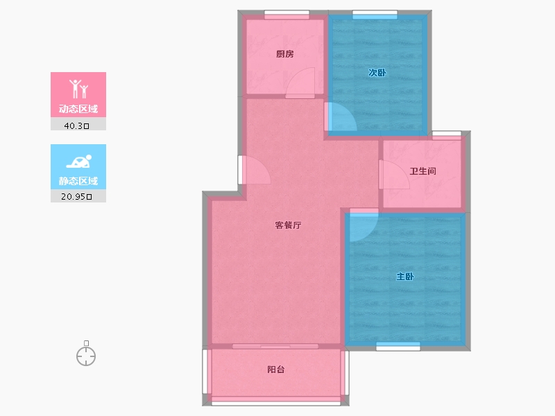 上海-上海市-浦东新区金顺佳苑-54.25-户型库-动静分区