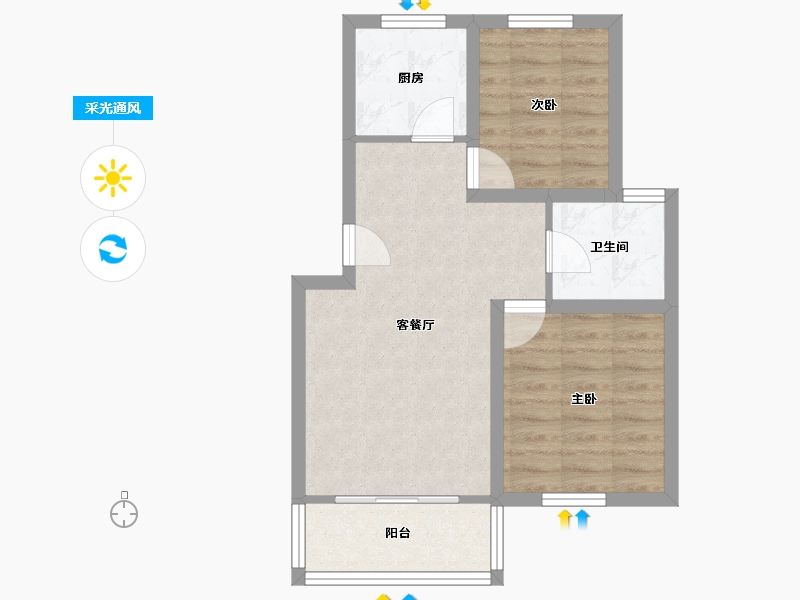 上海-上海市-浦东新区金顺佳苑-54.25-户型库-采光通风