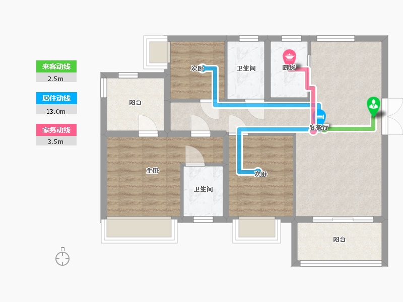 广东省-深圳市-勤诚达正大城-88.00-户型库-动静线