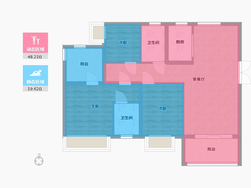 广东省-深圳市-勤诚达正大城-88.00-户型库-动静分区