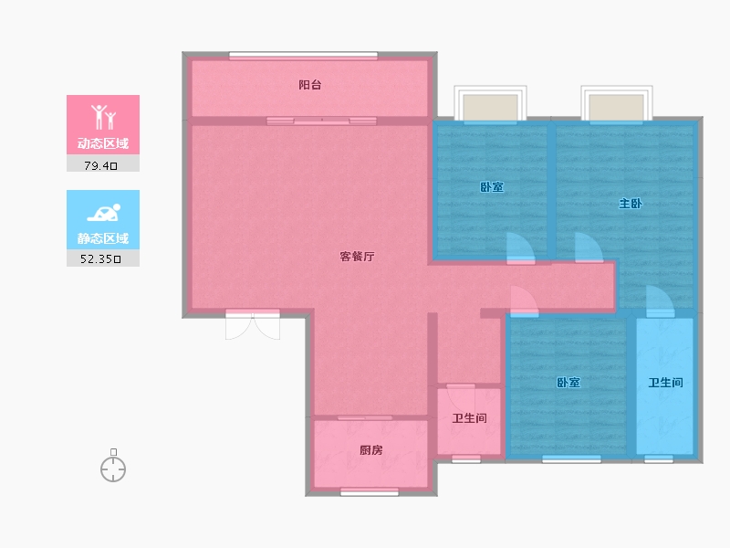 河南省-周口市-万基城壹号院-112.00-户型库-动静分区