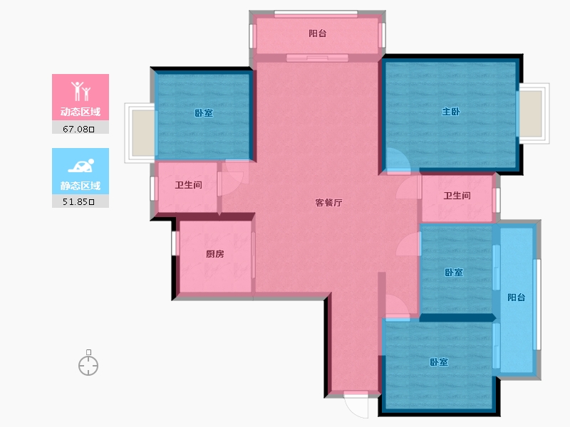 江西省-赣州市-联泰天璟-129.00-户型库-动静分区