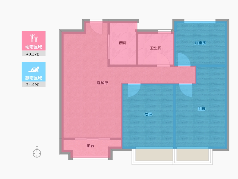 山东省-济南市-九麓府墨园-79.43-户型库-动静分区