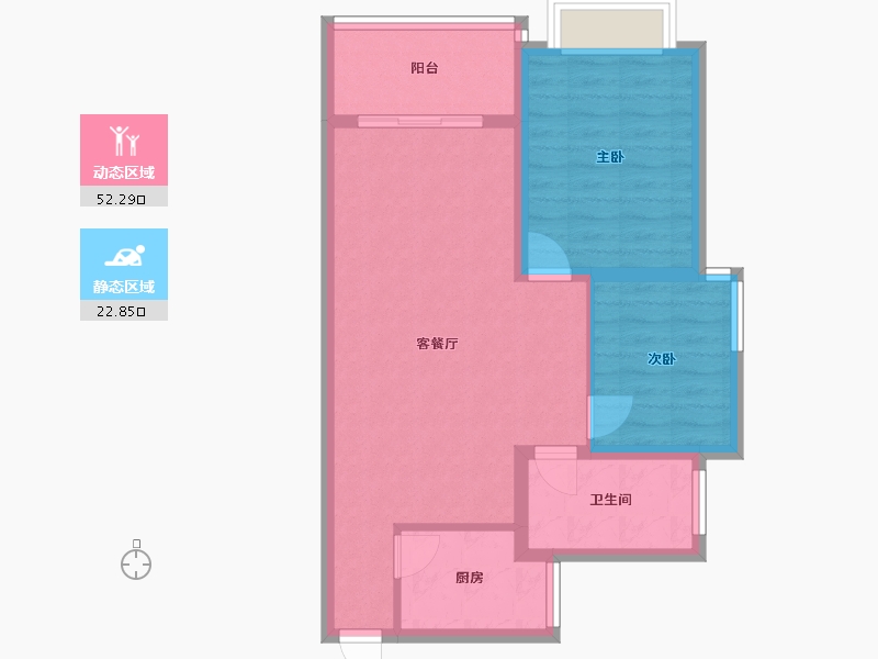 广西壮族自治区-北海市-棕榈泉花园3期-67.20-户型库-动静分区