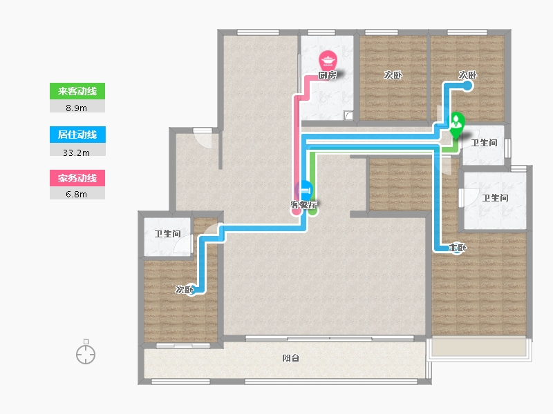 河北省-沧州市-荣盛华府-180.00-户型库-动静线