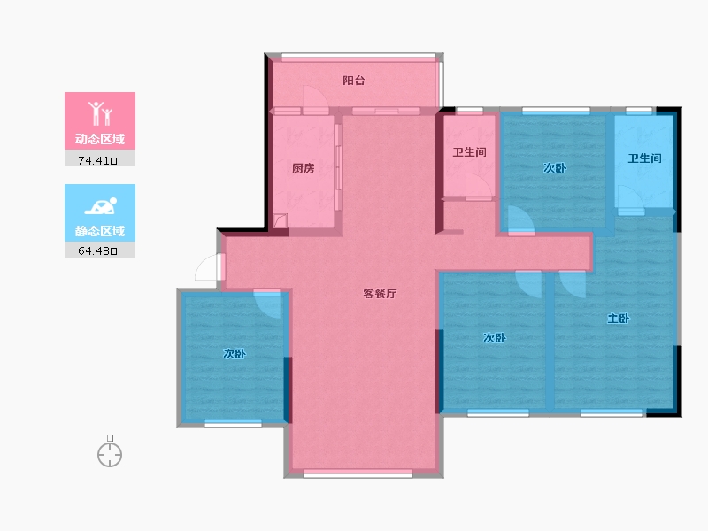 四川省-乐山市-景秀峨眉-114.40-户型库-动静分区