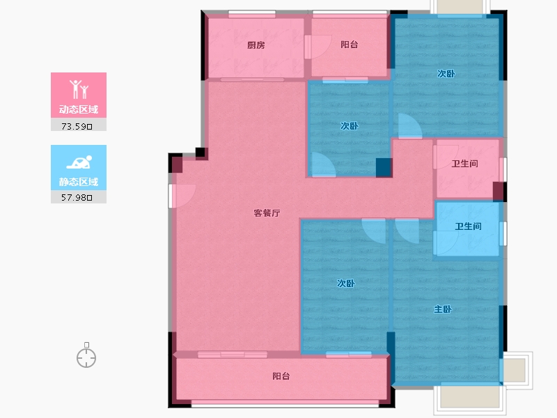 湖北省-随州市-新厉山-120.00-户型库-动静分区