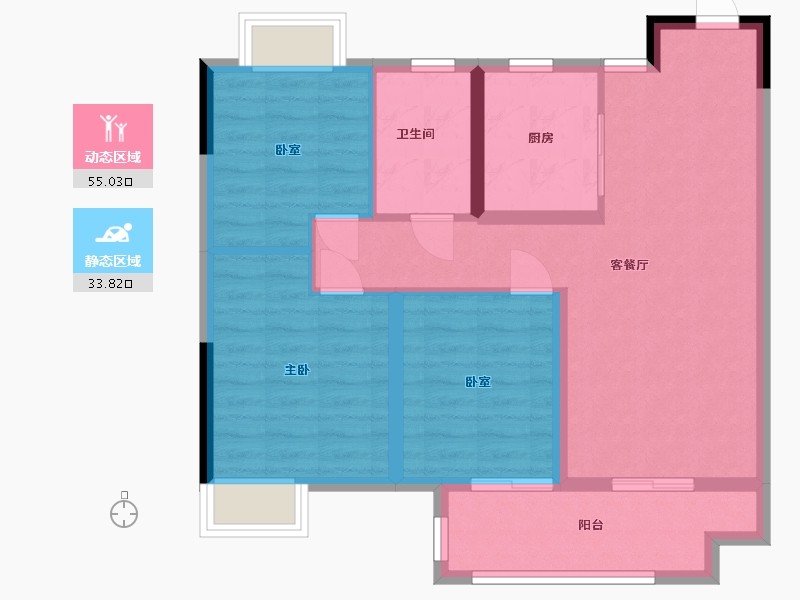 江苏省-南通市-印象江南-79.20-户型库-动静分区