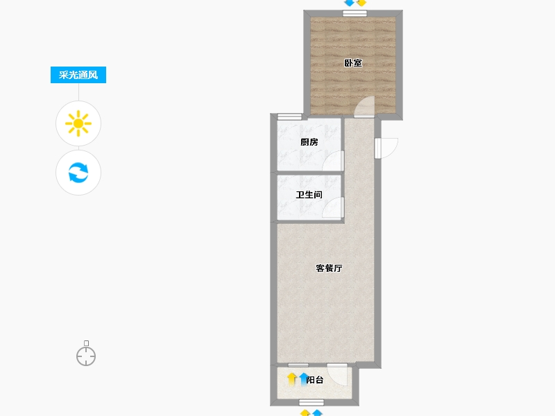 河北省-张家口市-京北尚阁-50.58-户型库-采光通风