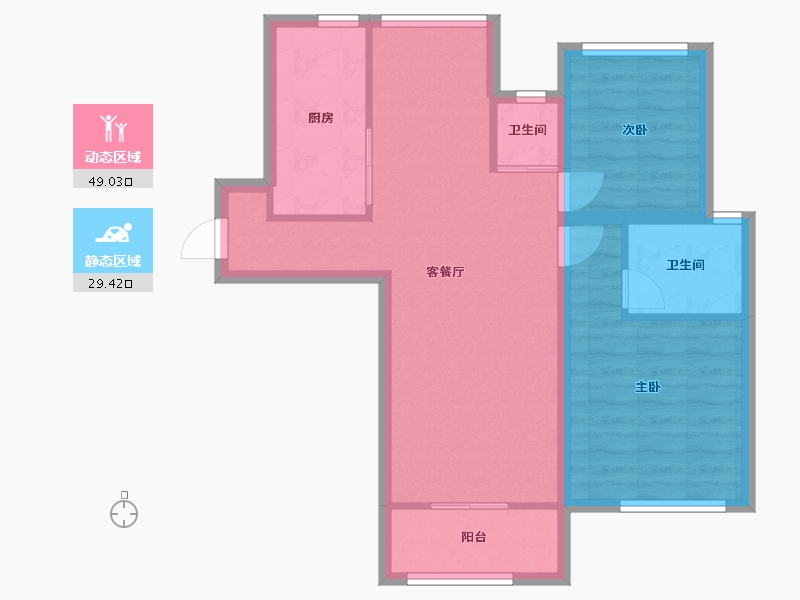 上海-上海市-永康城浦欣苑-70.00-户型库-动静分区