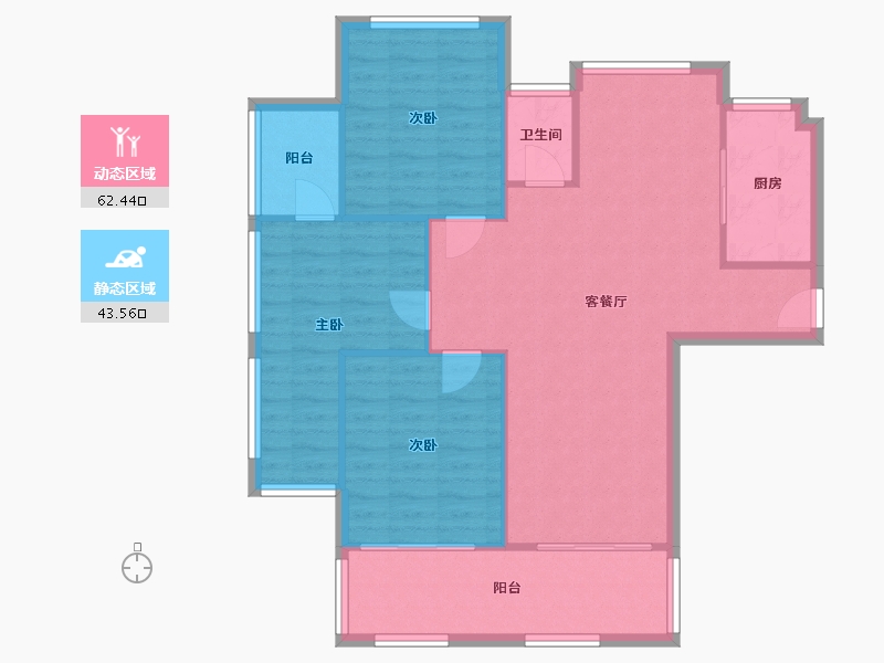 浙江省-绍兴市-永成天卸湾-97.40-户型库-动静分区