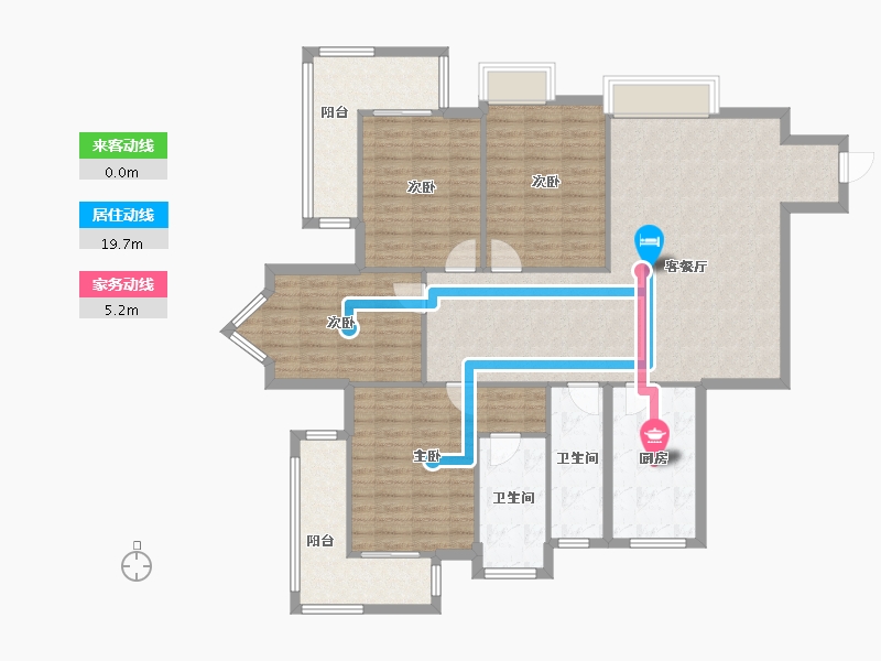 广西壮族自治区-南宁市-百色大厦-T1-160.00-户型库-动静线