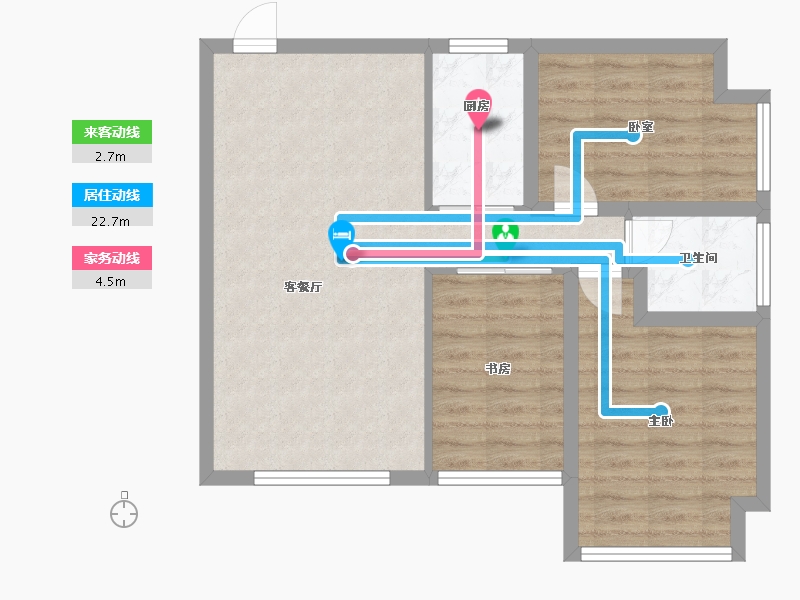 广东省-珠海市-钰海山庄-73.08-户型库-动静线