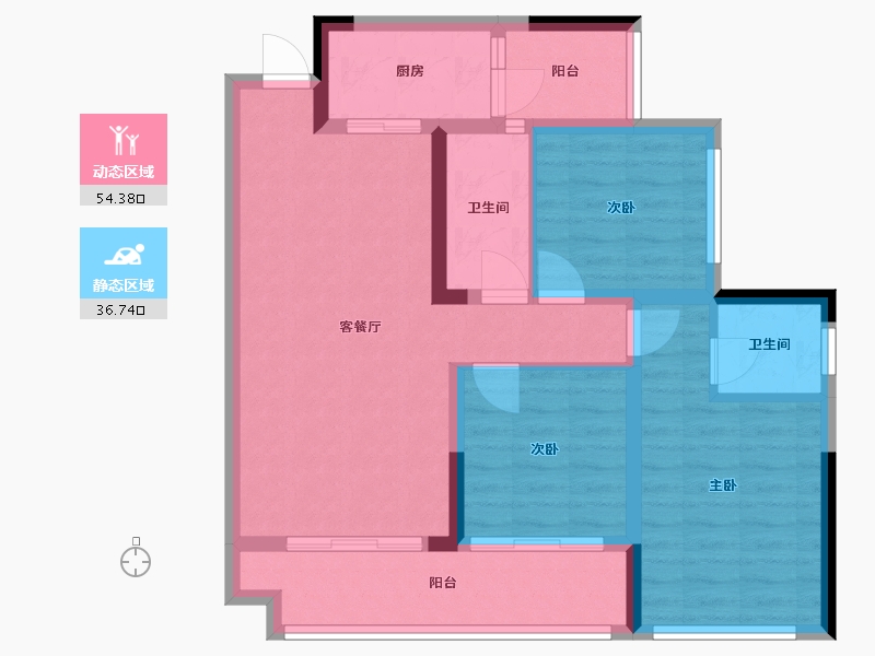 四川省-自贡市-大悦府-98.00-户型库-动静分区