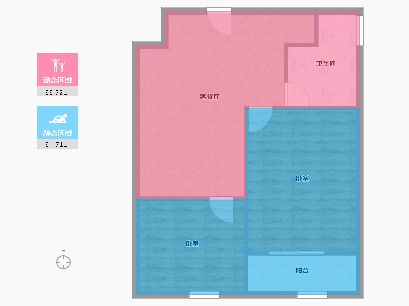 浙江省-宁波市-永佳苑-62.48-户型库-动静分区