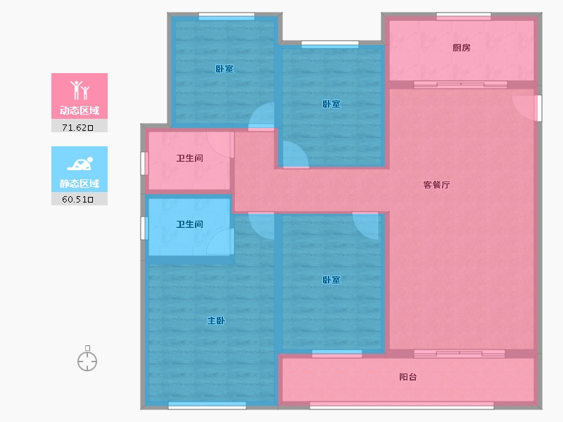 山东省-潍坊市-中海大观天下四期-118.40-户型库-动静分区