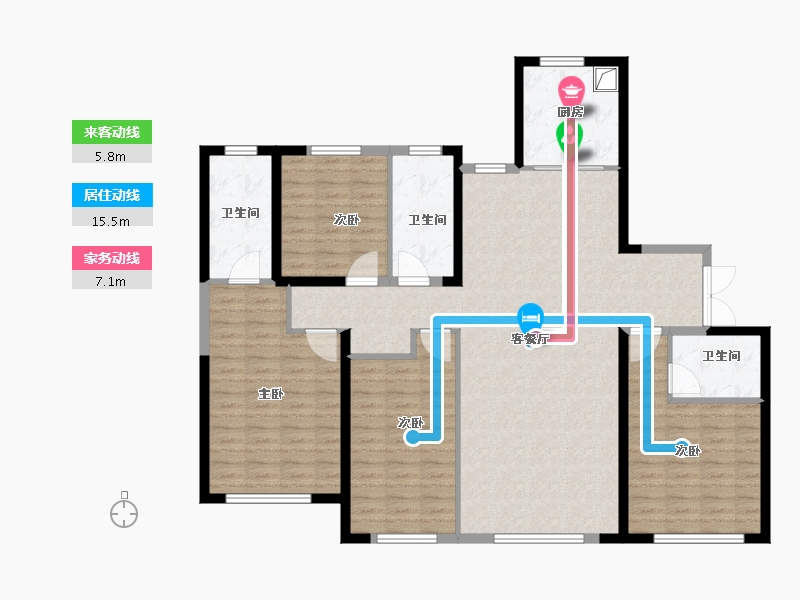 甘肃省-兰州市-中海寰宇天下-140.80-户型库-动静线