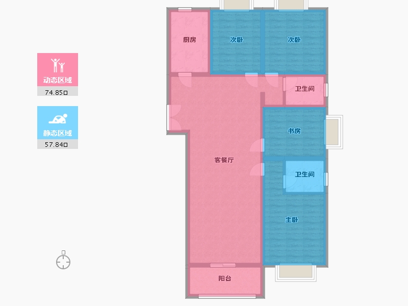 河南省-平顶山市-建安铭苑-118.94-户型库-动静分区