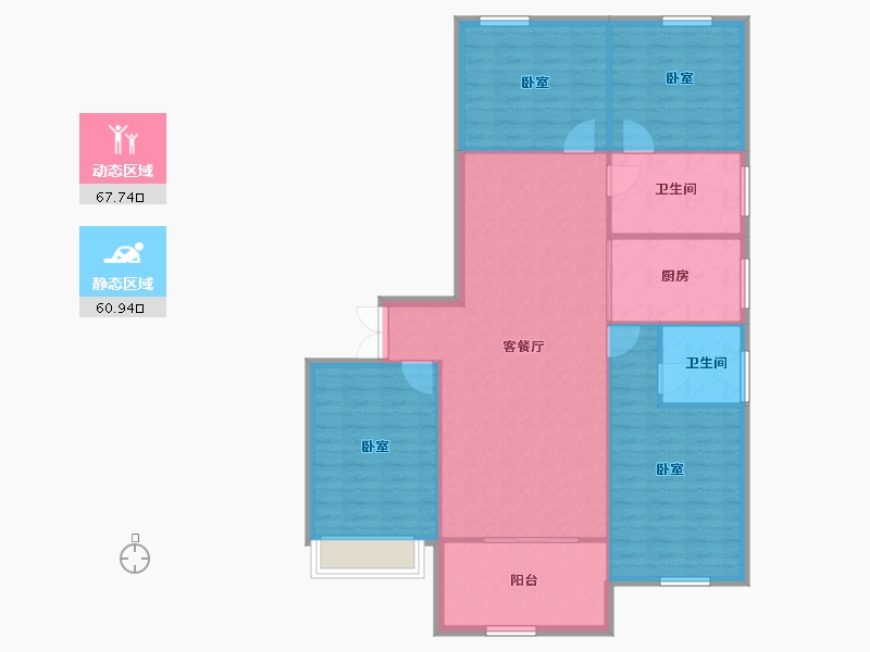 山东省-临沂市-房源印象雅园-118.89-户型库-动静分区