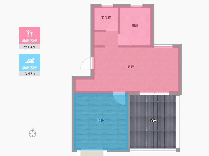 上海-上海市-丽泽荷亭苑-49.91-户型库-动静分区