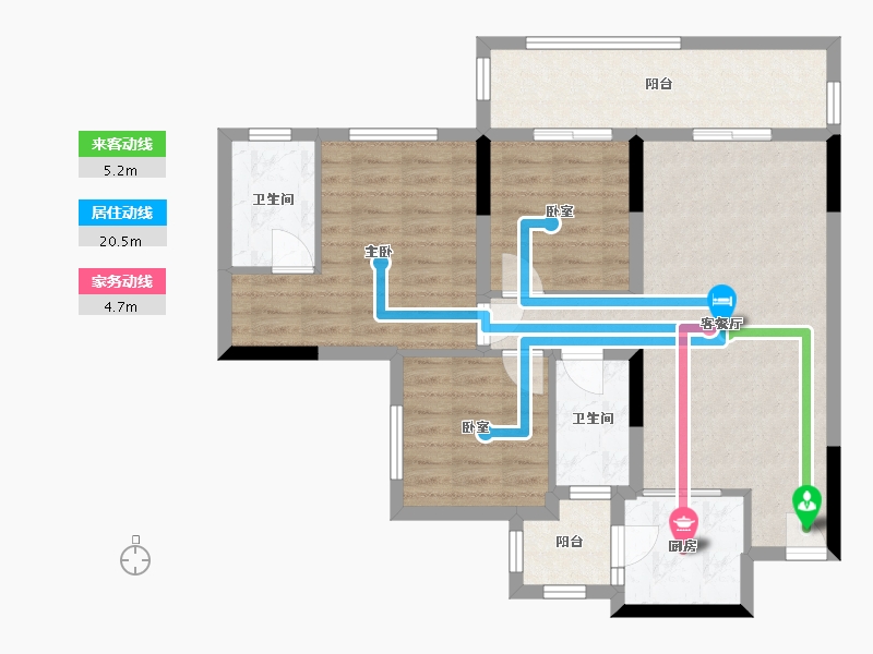 四川省-遂宁市-邦泰云璟-76.04-户型库-动静线