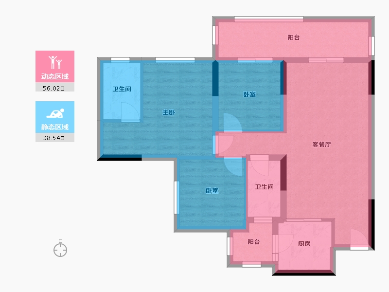 四川省-遂宁市-邦泰云璟-76.04-户型库-动静分区